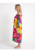 Hand Painted Rayon Off Shoulder Dress